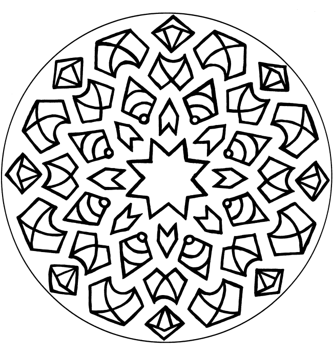 Plansa de colorat cu Mandala 5 32